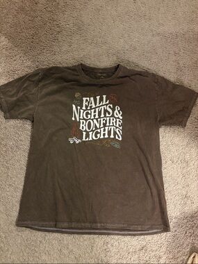 Maurices Brown Short-Sleeve Graphic Tee - Fall Nights & Bonfire Lights